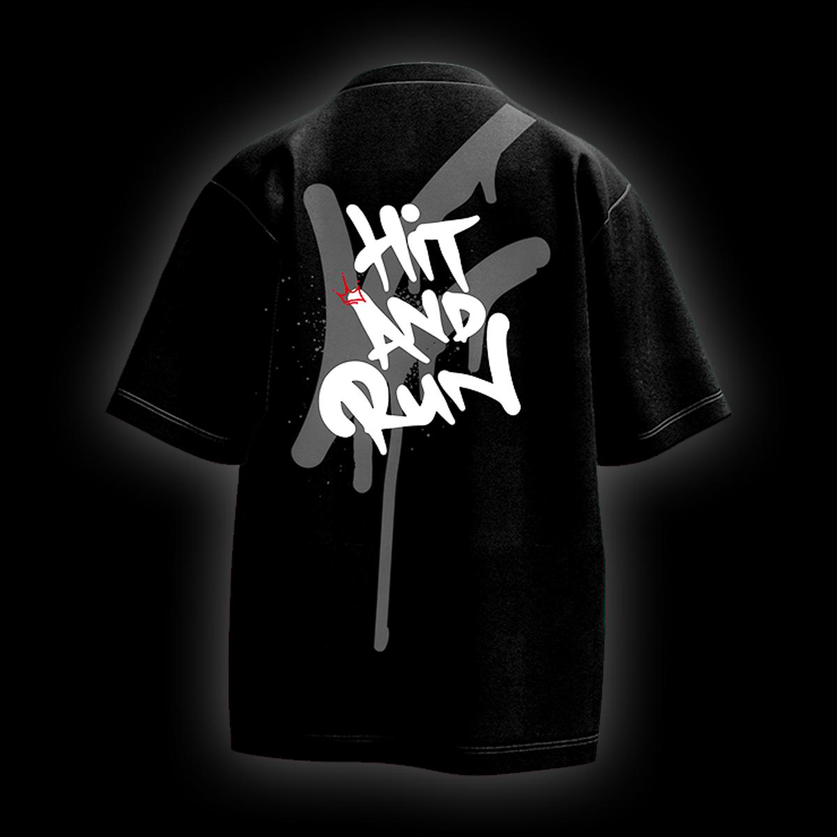 HIT AND RUN T-SHIRT (OVERSIZED) "BLACK