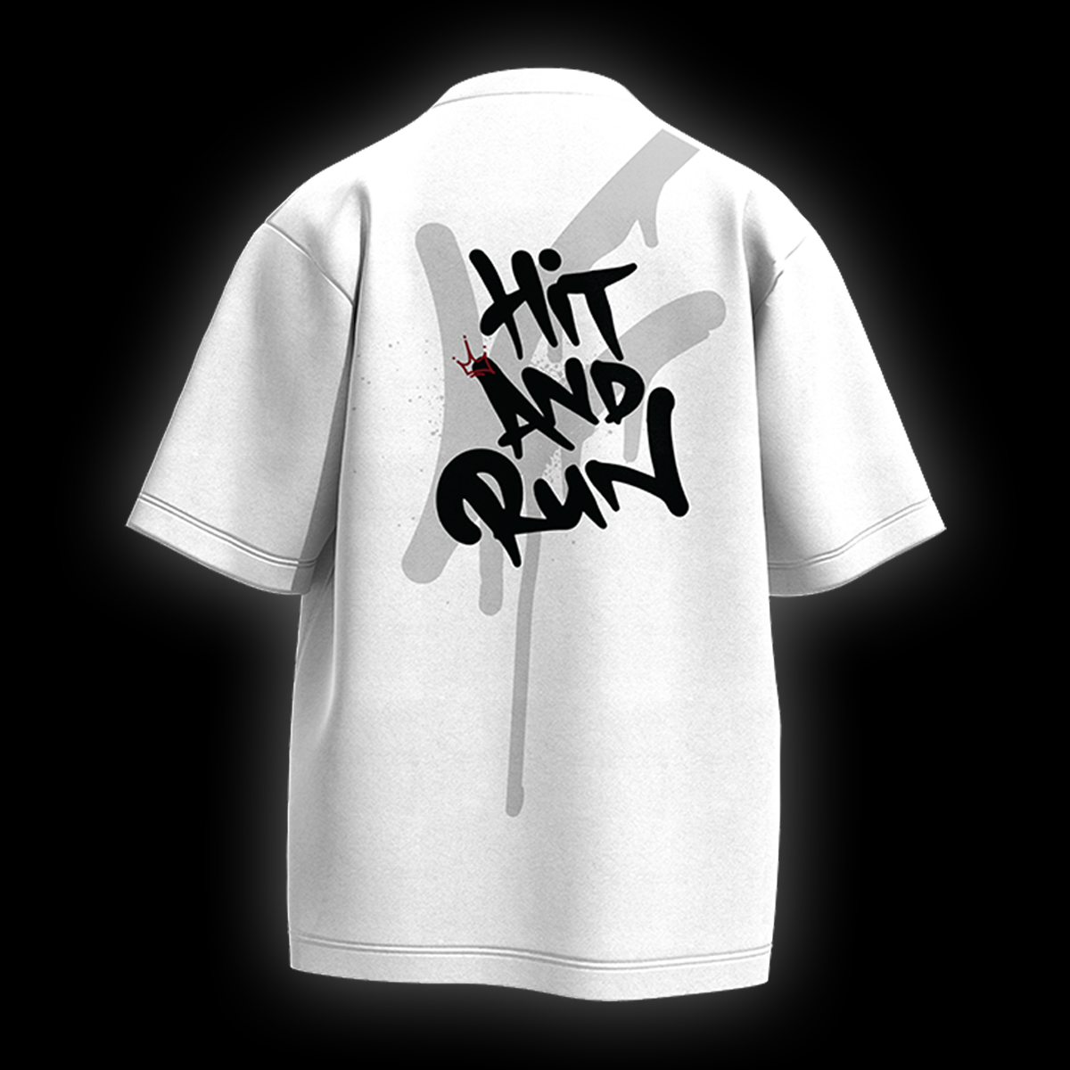HIT AND RUN T-SHIRT (OVERSIZED) "WHITE